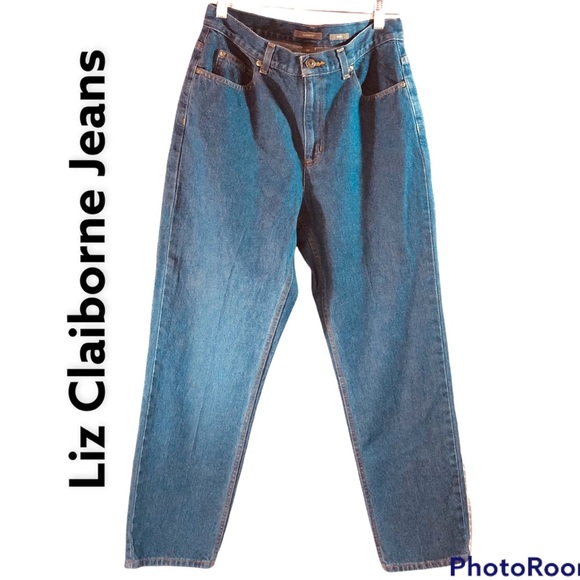 Liz Claiborne Denim - Liz Claiborne vintage med blue wash jeans classic high rise straight leg Sz 10S